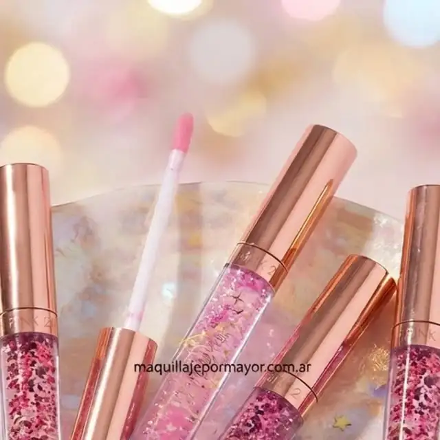 Glitter Lip Gloss Rosa